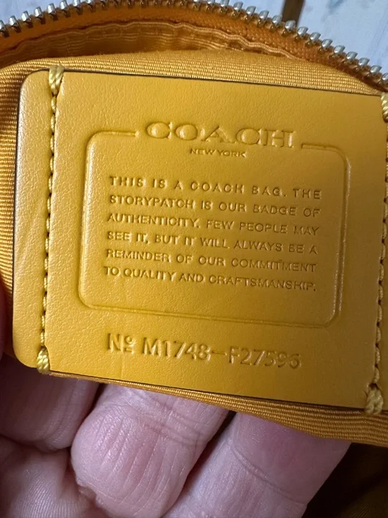 Coach Yellow Pebbled Leather Satchel - Picture 14 of 15